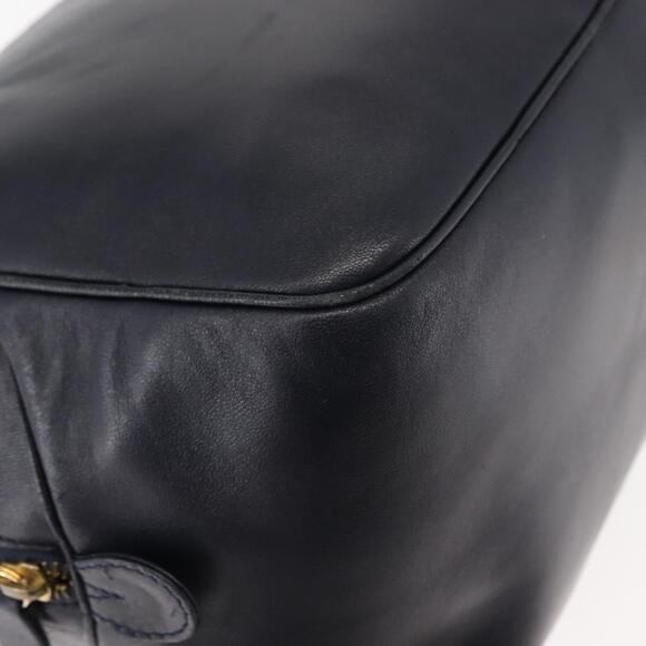 Christian Dior Hand Bag Leather Navy Gold Auth BA5820 - Picture 8 of 16